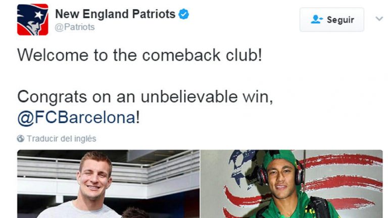 Bienvenidos al club de las remontadas: Patriots a Barça