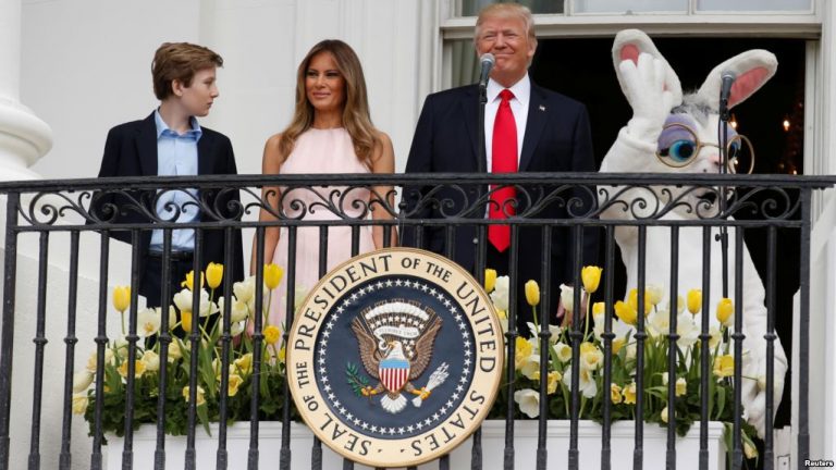 Trump y familia celebran su primera Pascua en la Casa Blanca